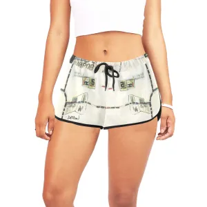 abstract Women's All Over Print Casual Shorts (Model L19)