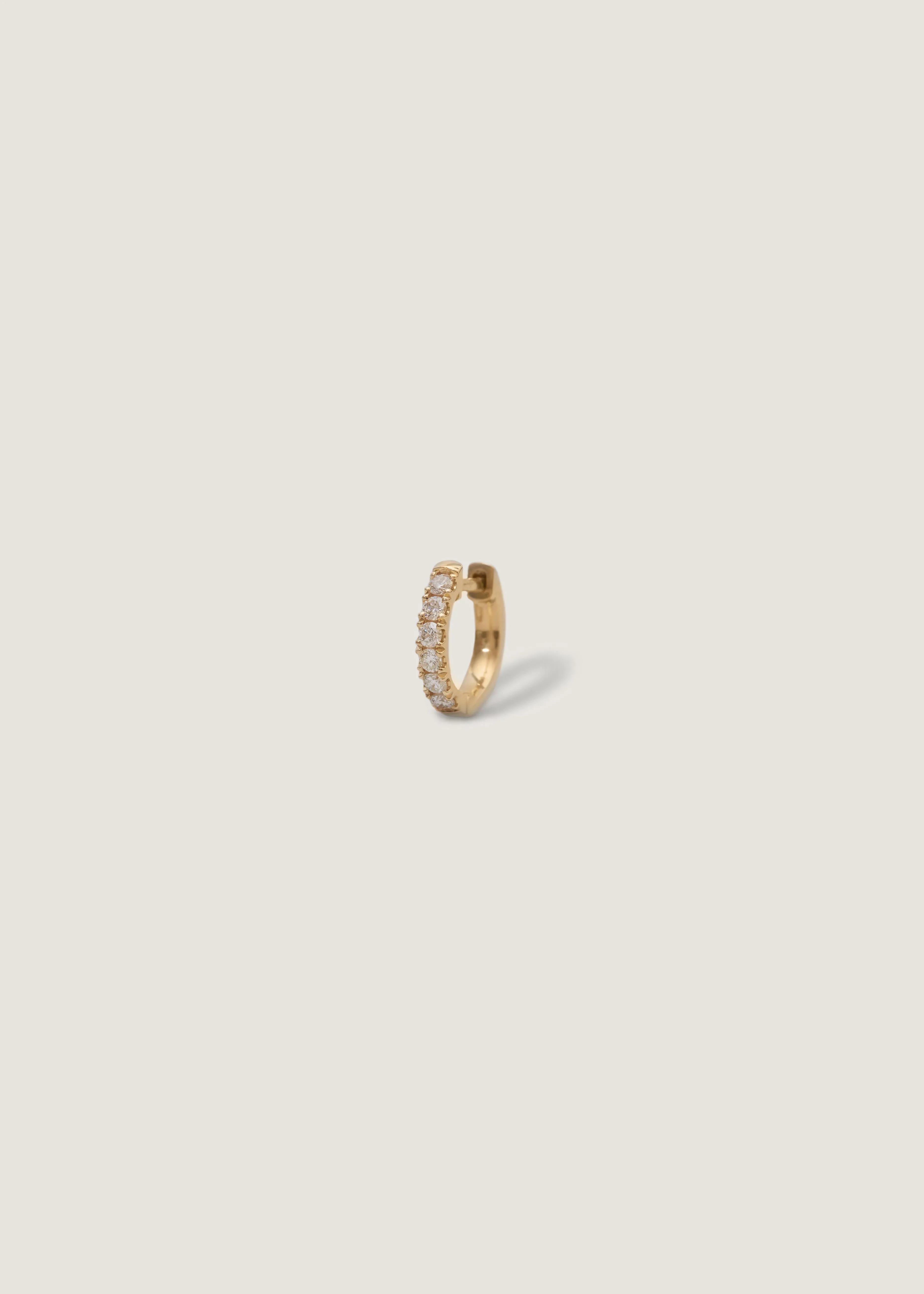 Bold Pavé Huggie Earrings Diamond
