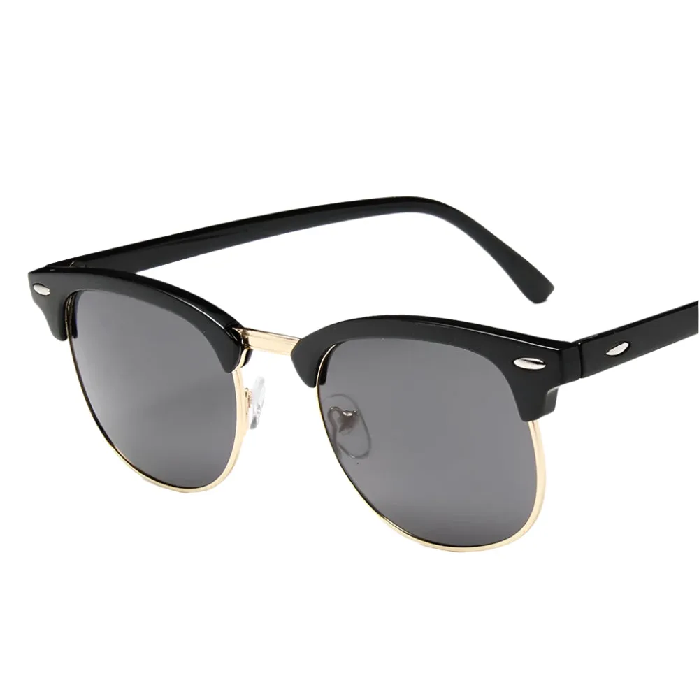 Cruz Retro Clubmaster Sunglasses  Classic Black Frame with UV Lenses