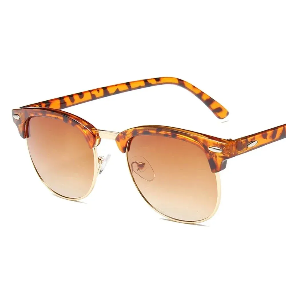 Cruz Retro Clubmaster Sunglasses  Classic Black Frame with UV Lenses
