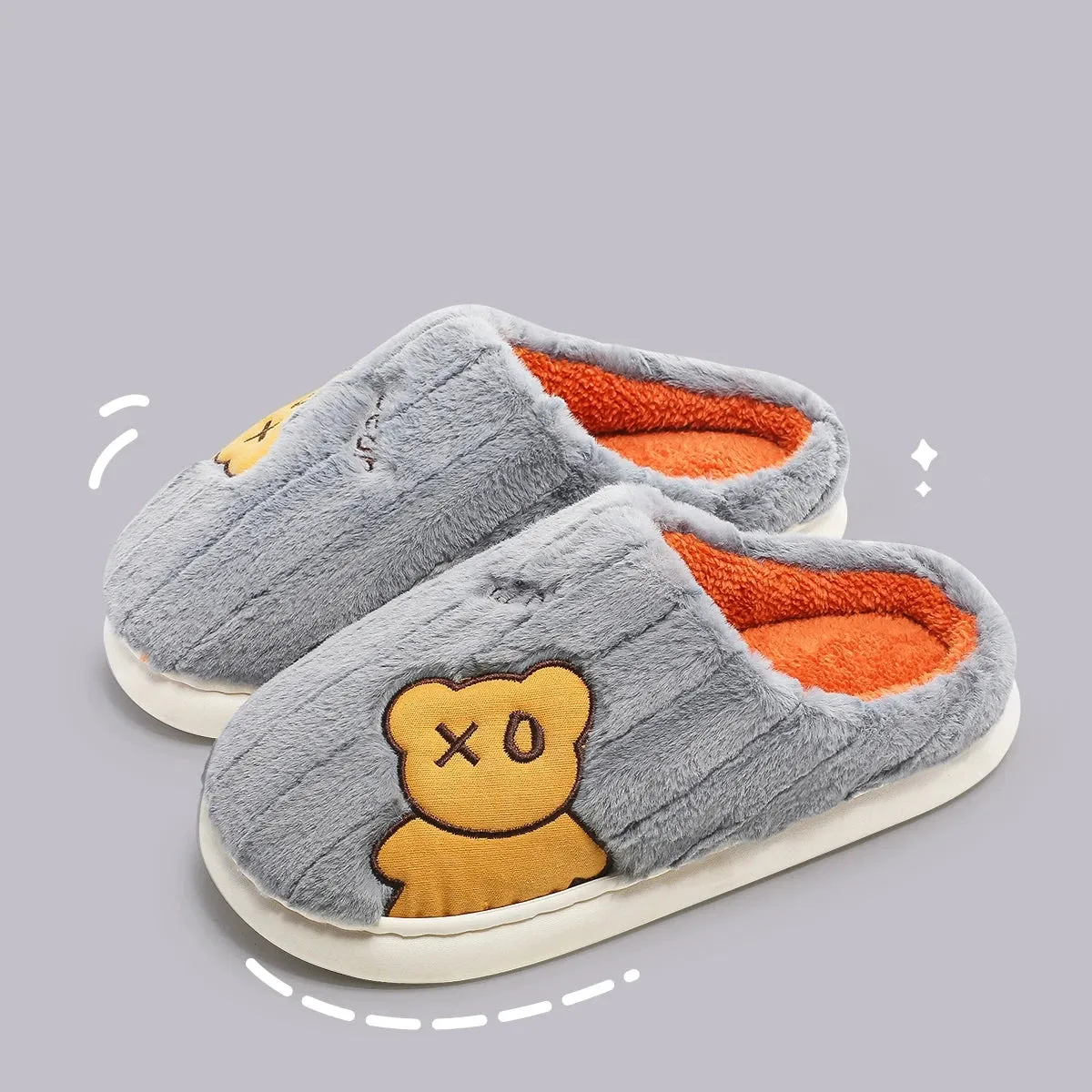 Cute Plush Cotton Slippers for Couples