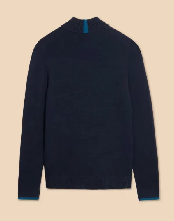 DARK NAVY NEWPORT MERINO FUNNEL JUMPER