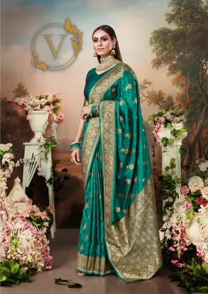 Green Banarasi Jacquard Saree