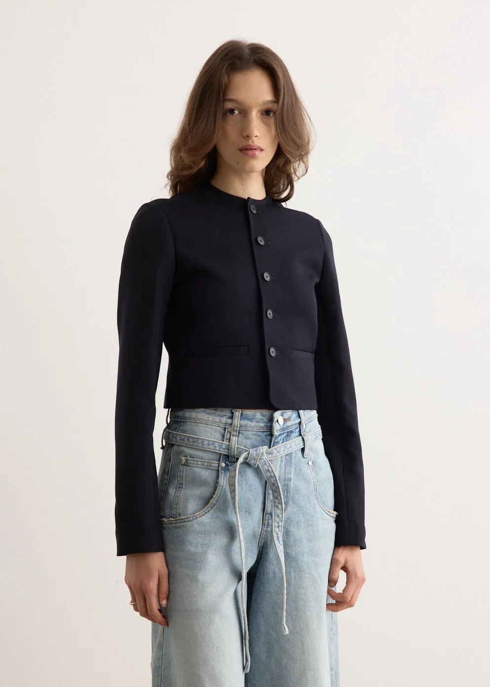 High Density Wool Twill Short Jacket