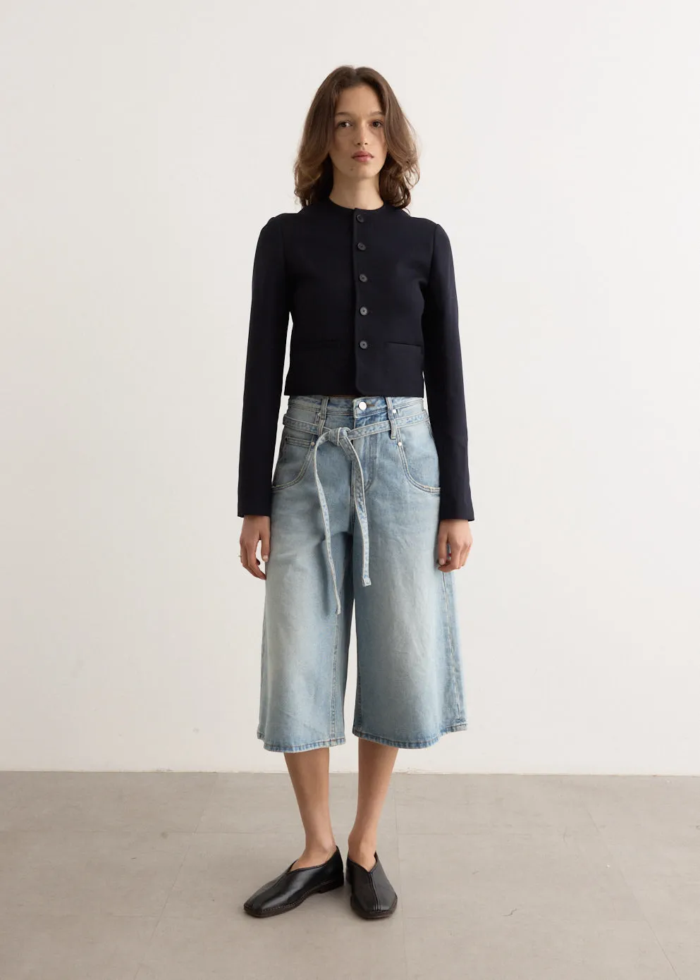 High Density Wool Twill Short Jacket