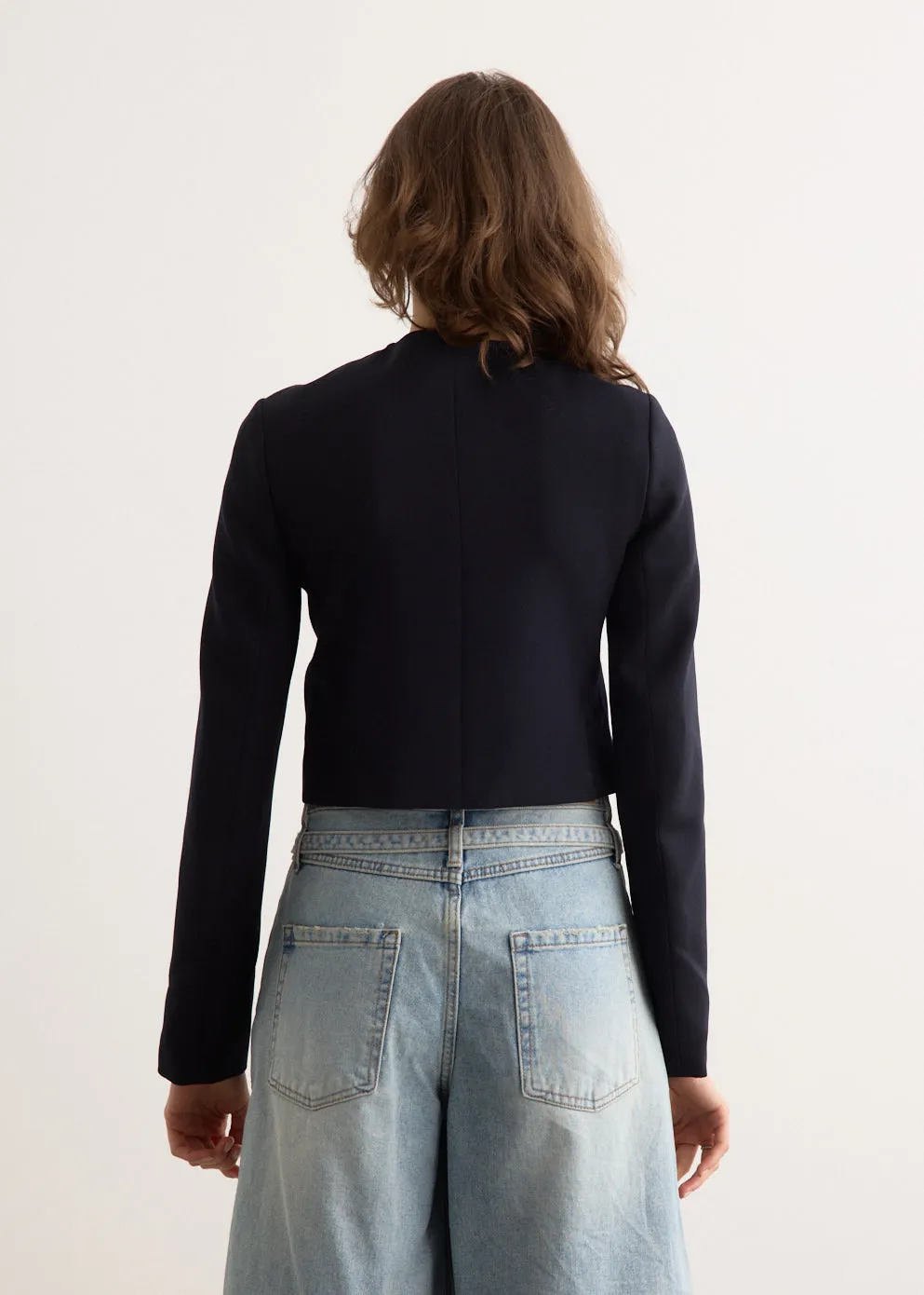 High Density Wool Twill Short Jacket