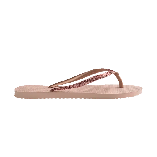 Kids Slim Metal Logo Glitter II Thongs