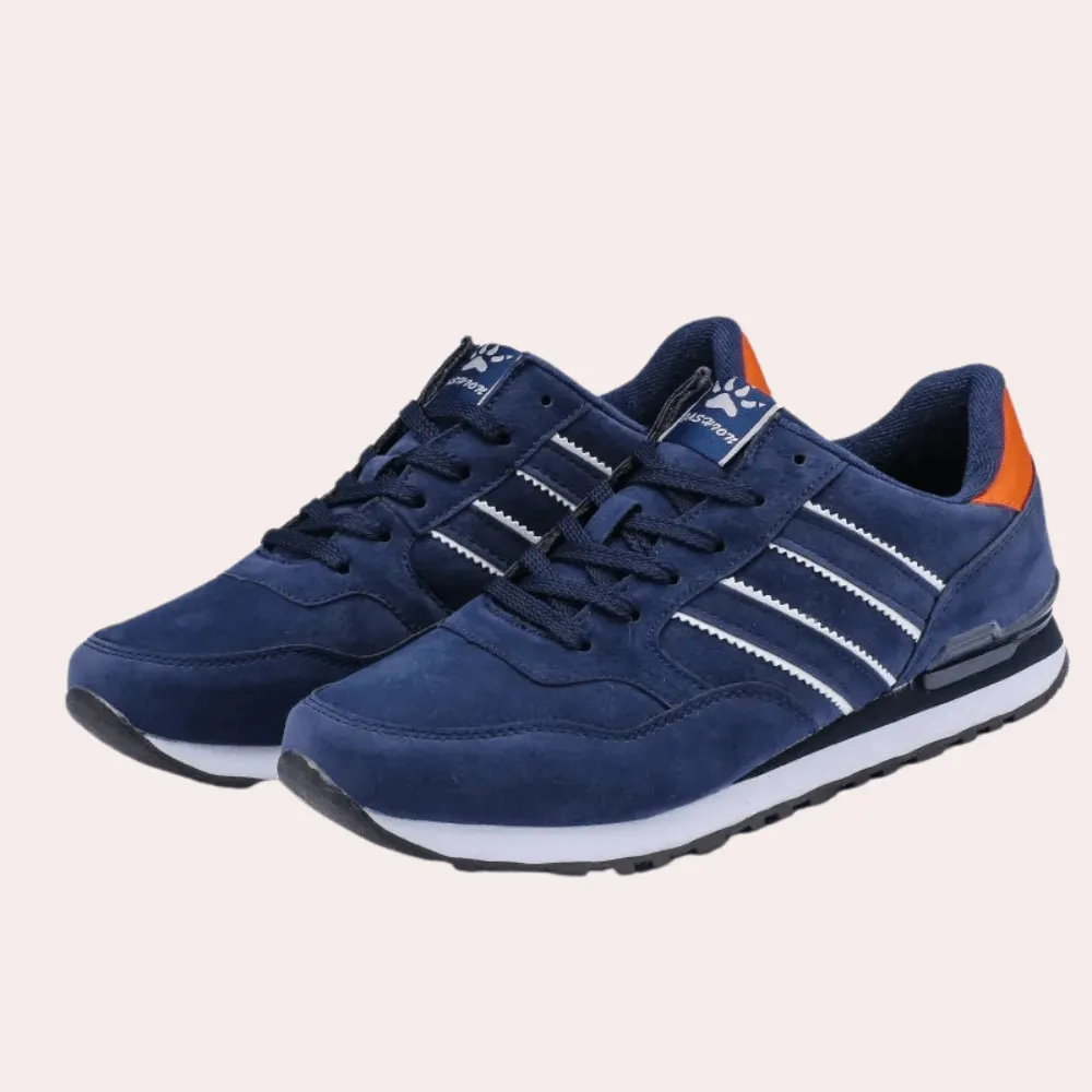 Men's Suede & Textile Low-Top Sneakers