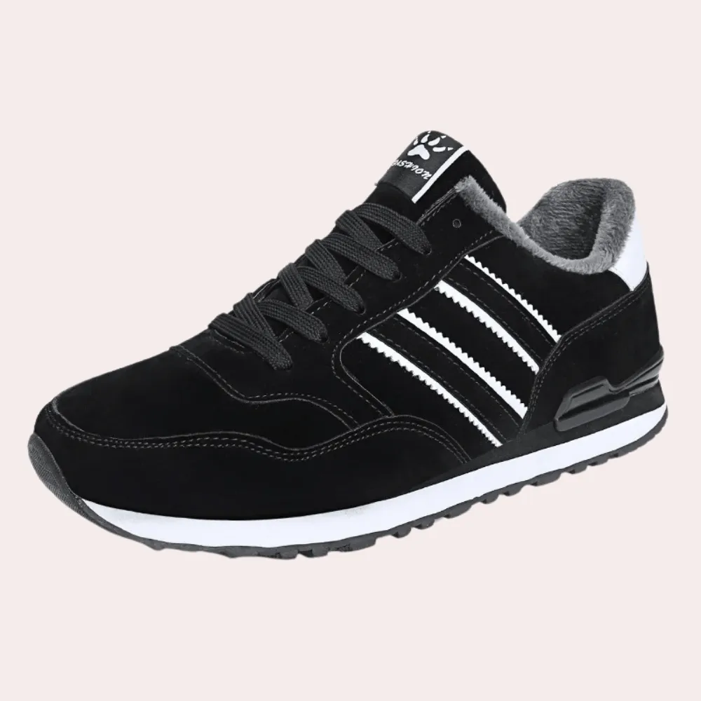 Men's Suede & Textile Low-Top Sneakers