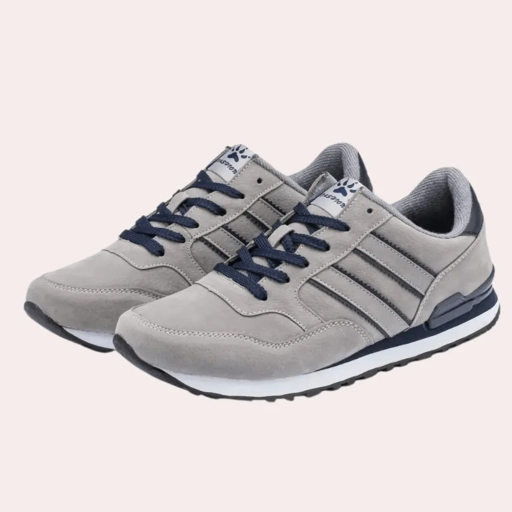 Men's Suede & Textile Low-Top Sneakers