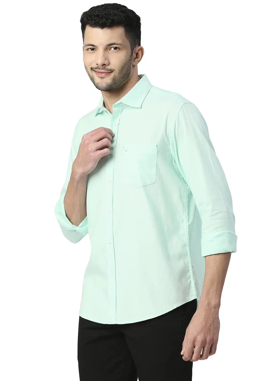 Slim Fit Cotton Dobby Shirt