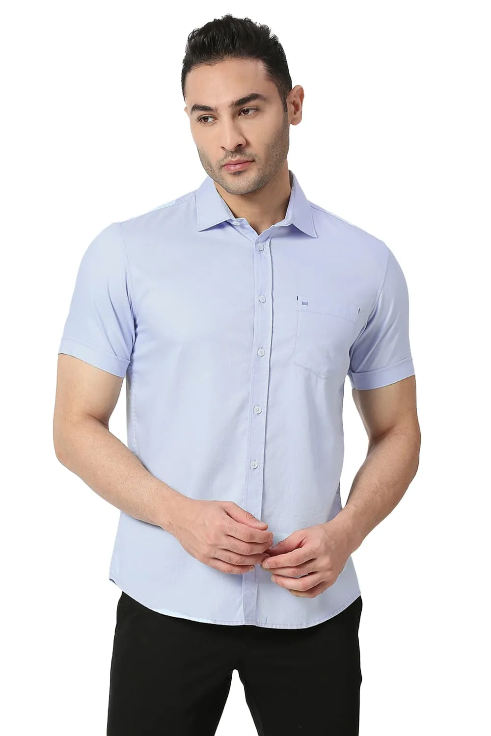 Slim Fit Cotton Dobby Shirt