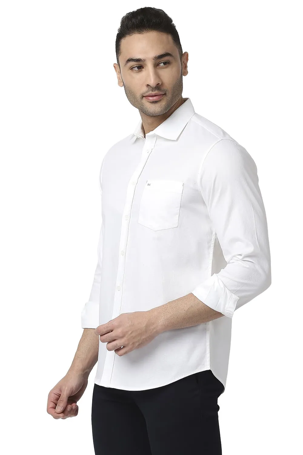 Slim Fit Cotton Dobby Shirt