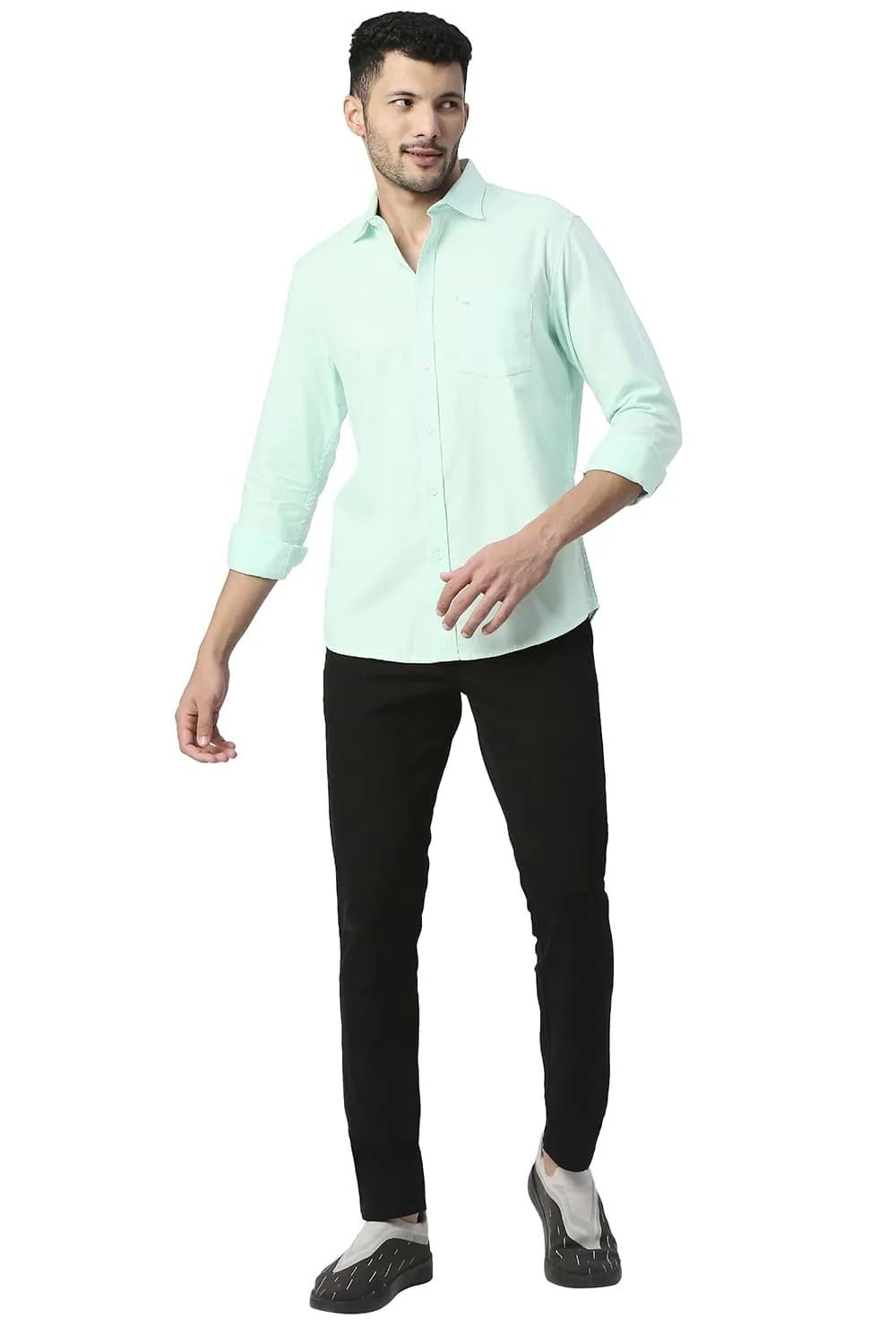 Slim Fit Cotton Dobby Shirt