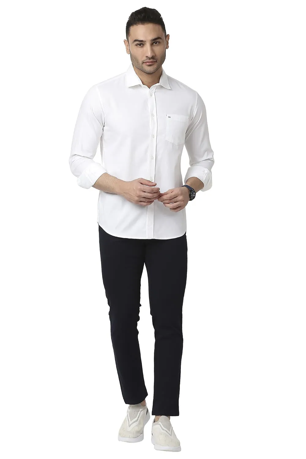 Slim Fit Cotton Dobby Shirt