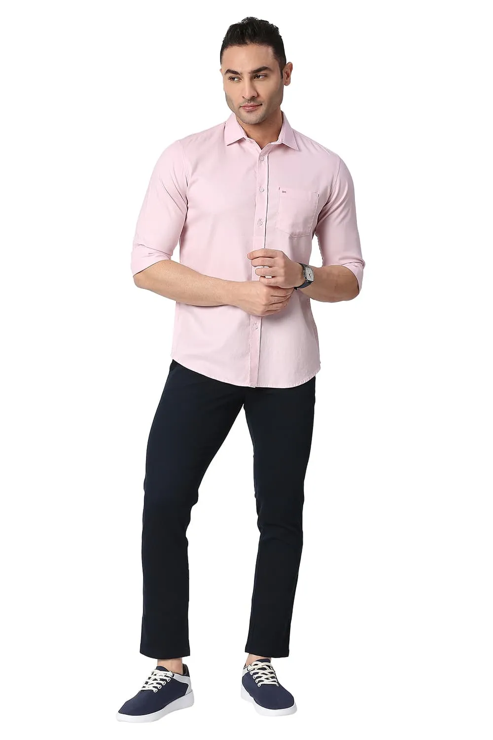 Slim Fit Cotton Dobby Shirt