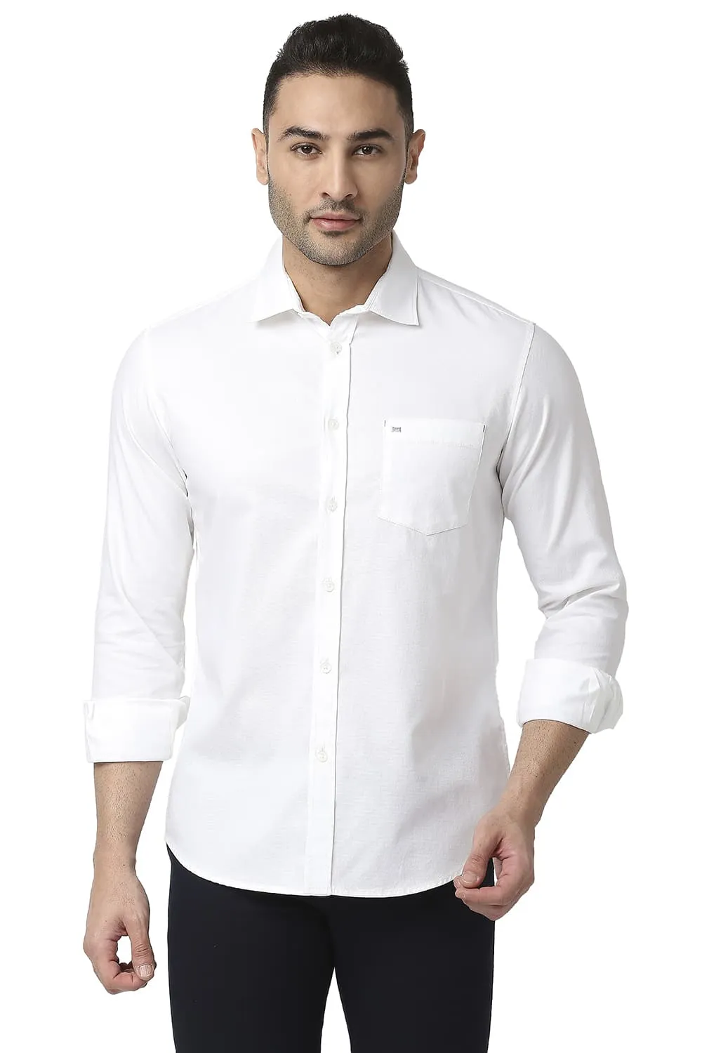 Slim Fit Cotton Dobby Shirt