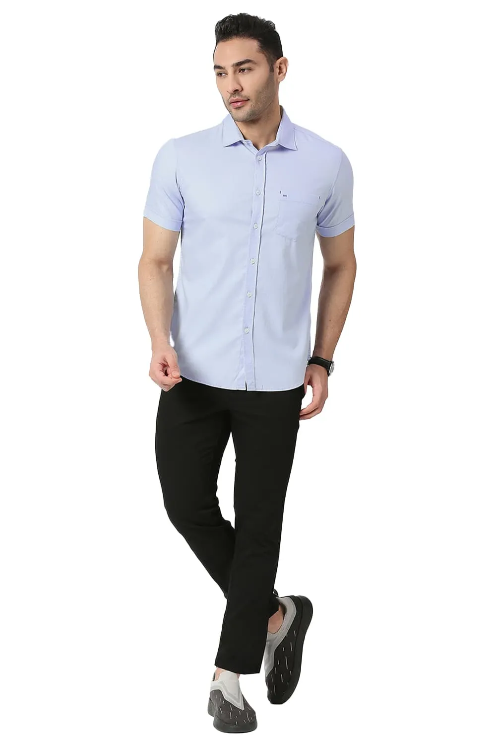 Slim Fit Cotton Dobby Shirt