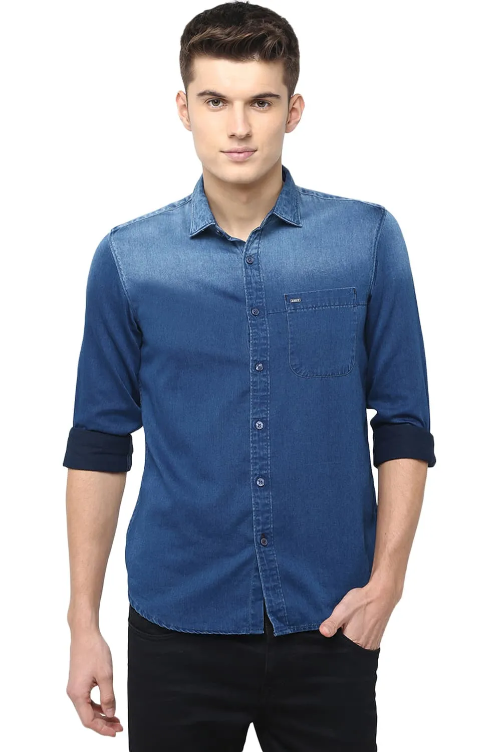 Slim Fit Satin Shirt