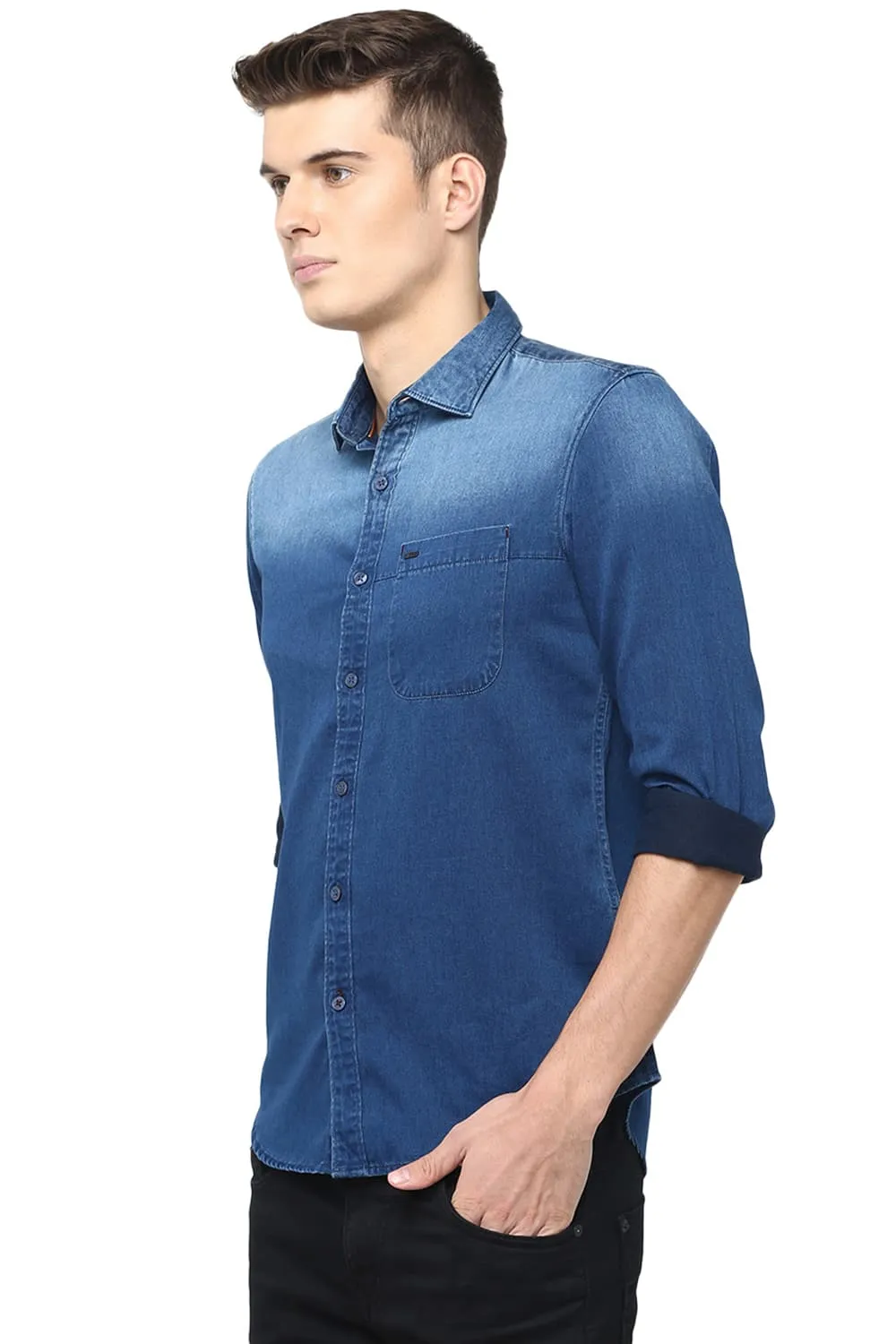 Slim Fit Satin Shirt