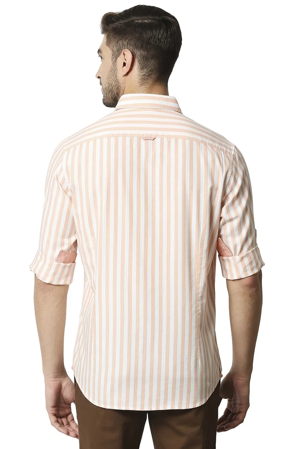Slim Fit Twill Stripe Shirt