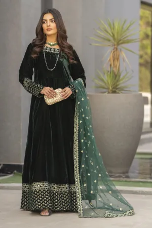 Velvet Noir Long Frock Womenswear by Aleezay  VNA6