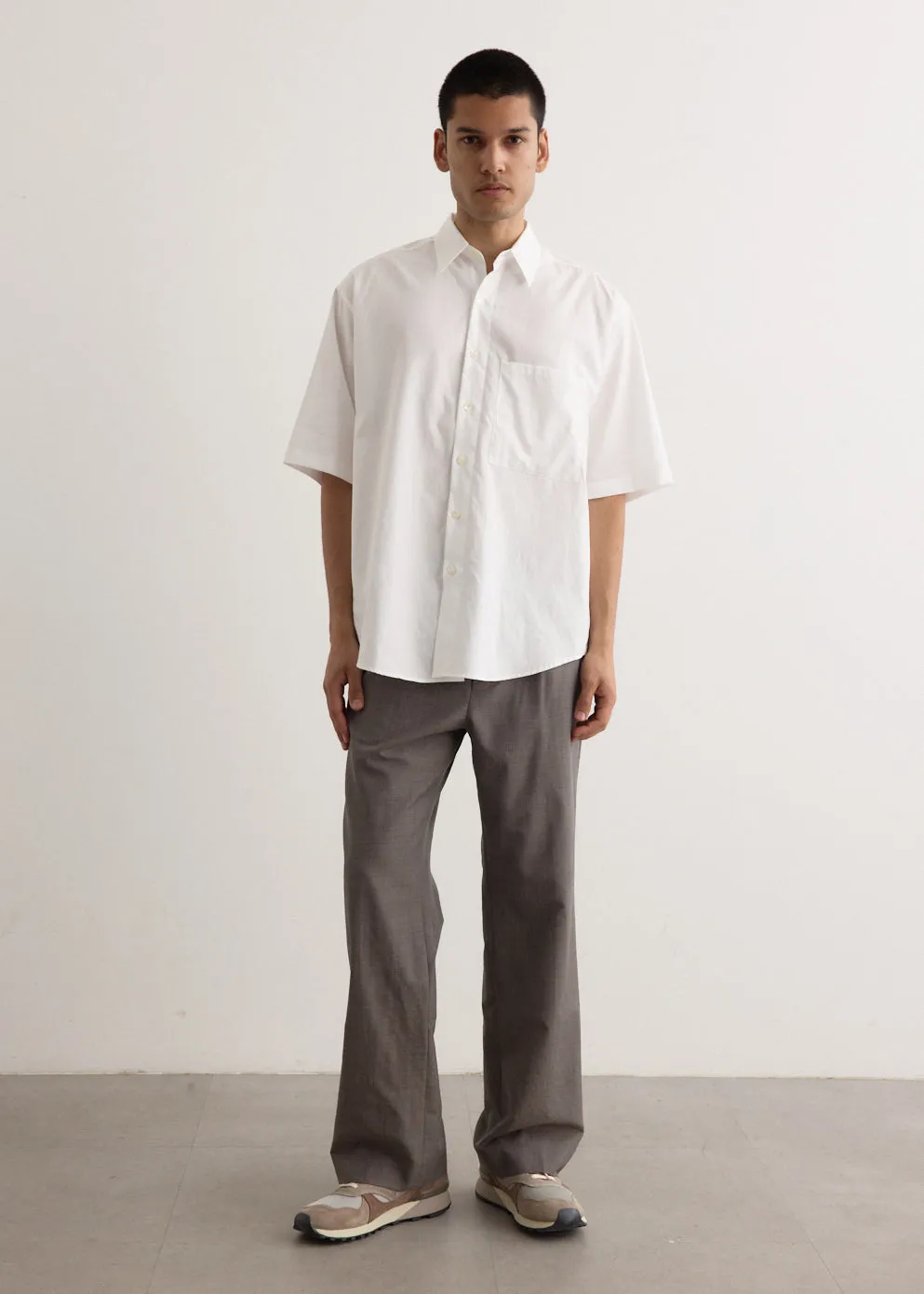 Washed Finx Twill Big Half Sleeved Shirt