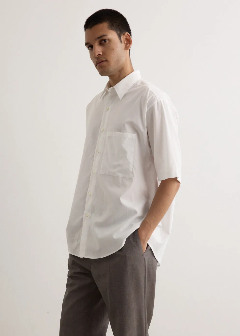 Washed Finx Twill Big Half Sleeved Shirt
