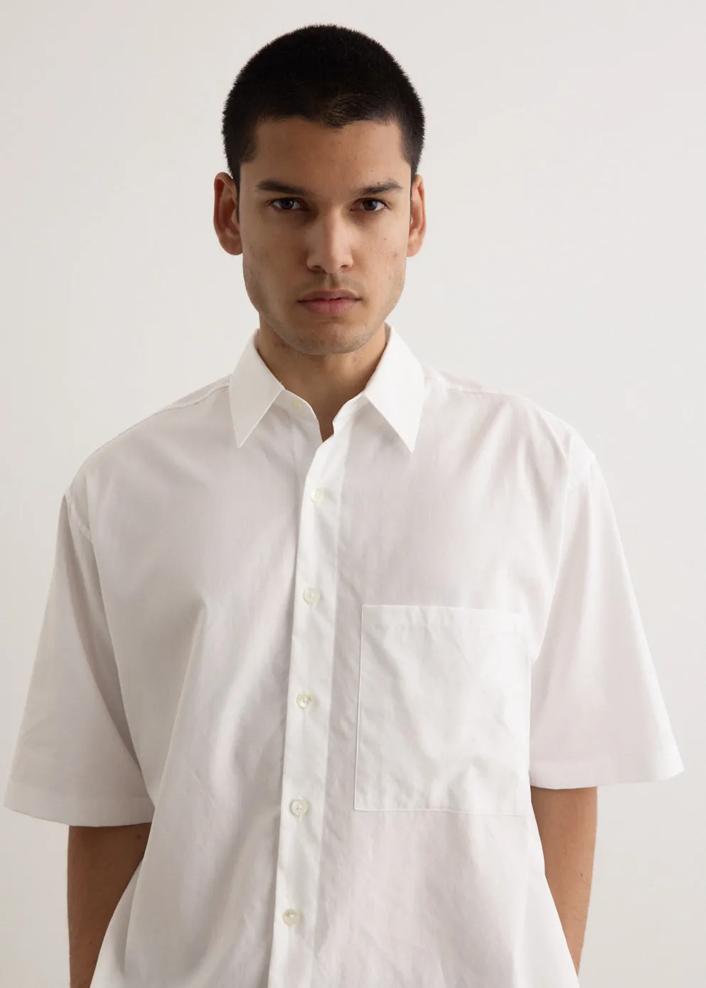 Washed Finx Twill Big Half Sleeved Shirt