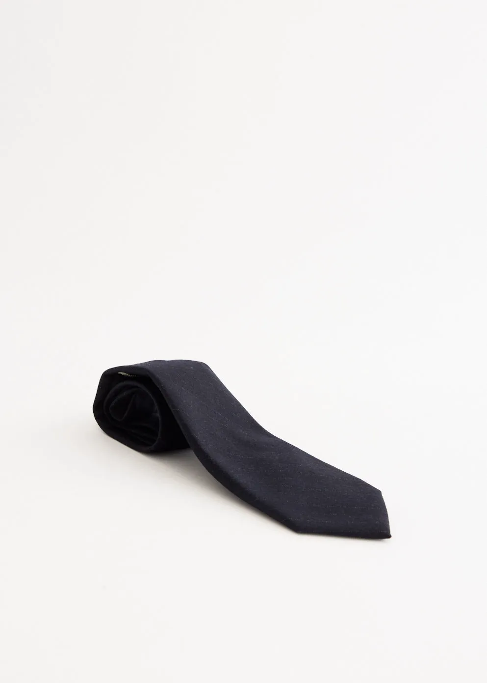 Wool Fulling Flannel Stripe Tie
